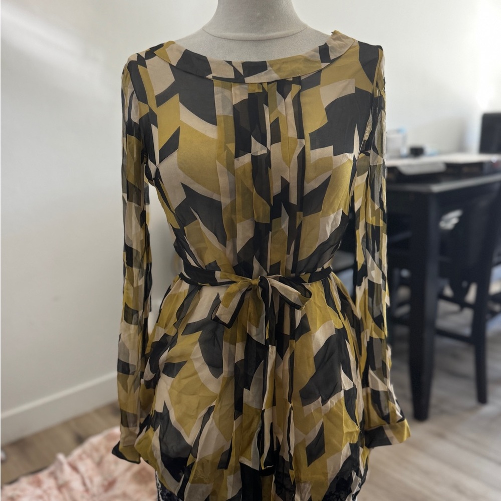 French Connection Abstract Print Blouse